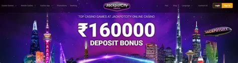 JackpotCity Casino » Review for Indian players → ₹160,000.